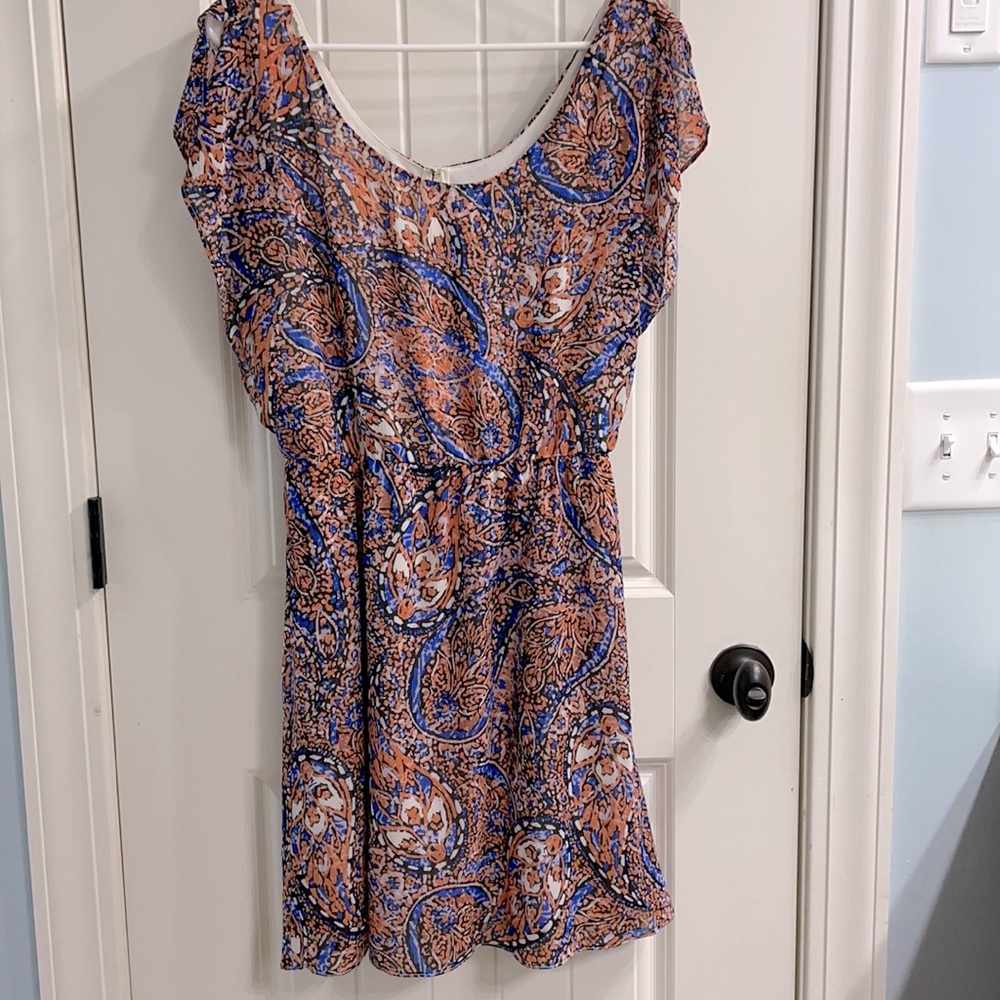 Outback Red (via TheLimited) orange and blue dress